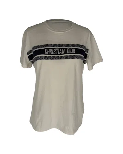 Pre-owned Dior Graphic Print Logo T-shirt, Size Int L (authentic Pre-loved)