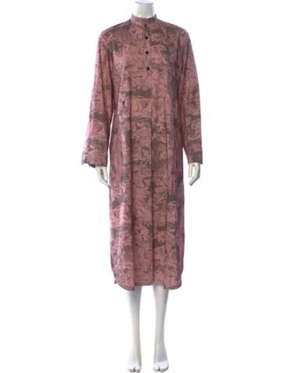 Pre-owned Dior Graphic Print Long Dress In Pink
