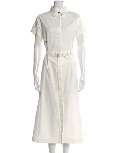 Pre-owned Dior Graphic Print Long Dress In White