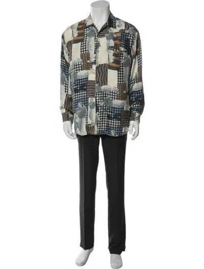Pre-owned Dior Graphic Print Long Sleeve Shirt In Multi