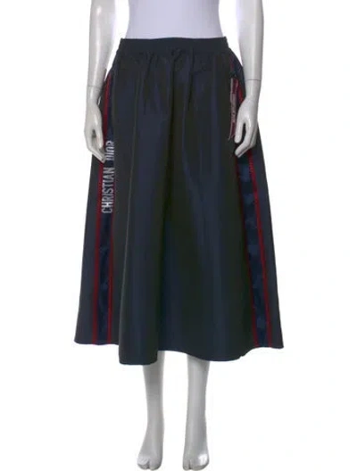 Pre-owned Dior Graphic Print Midi Length Skirt W/ Tags In Black