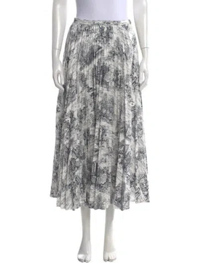 Pre-owned Dior Graphic Print Midi Length Skirt W/ Tags In Neutral