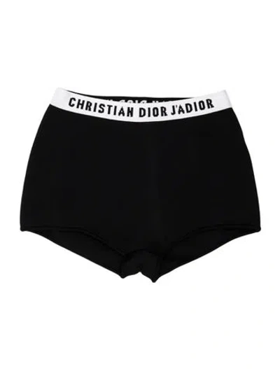 Pre-owned Dior Graphic Print Mini Shorts In Black