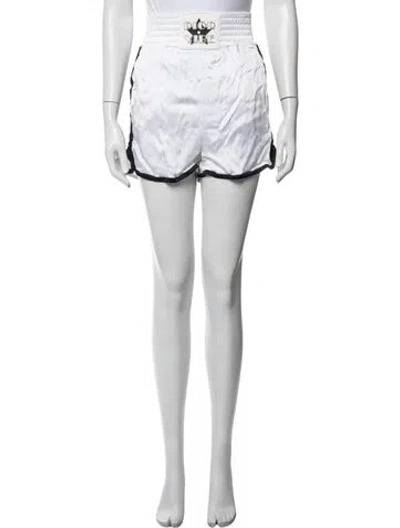 Pre-owned Dior Graphic Print Mini Shorts In Black/white