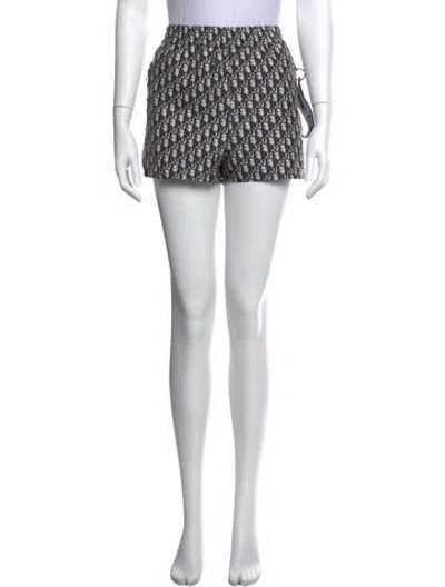Pre-owned Dior Graphic Print Mini Shorts In Blue