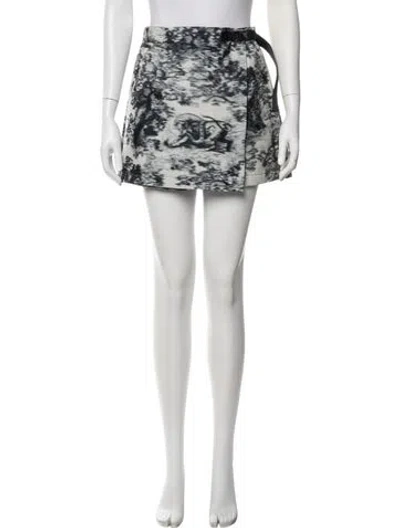 Pre-owned Dior Graphic Print Mini Shorts In Blue/grey
