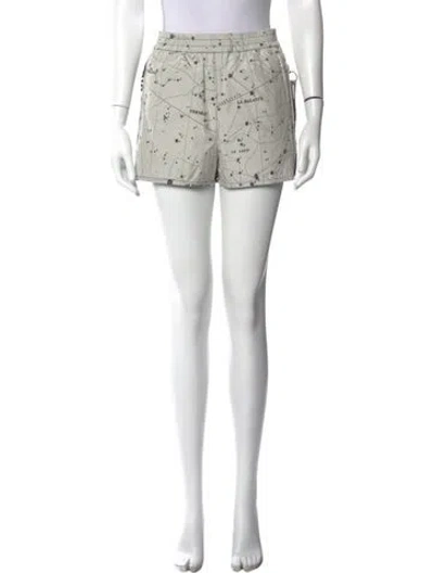 Pre-owned Dior Graphic Print Mini Shorts In Gray
