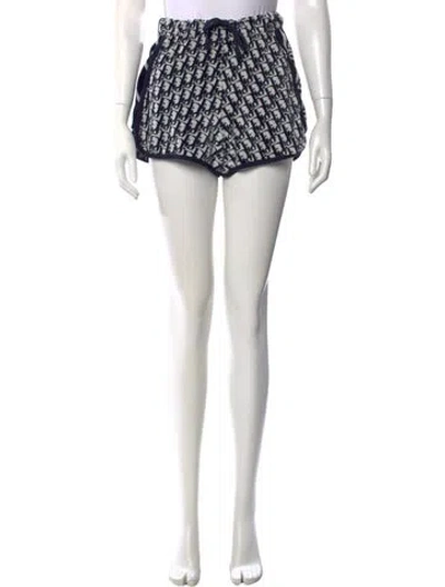 Pre-owned Dior Graphic Print Mini Shorts In Gray