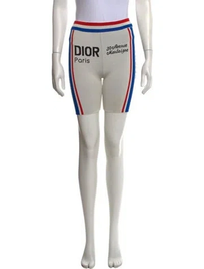 Pre-owned Dior Graphic Print Mini Shorts In Grey