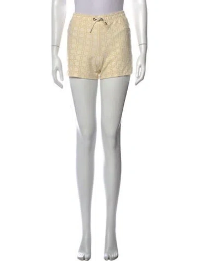 Pre-owned Dior Graphic Print Mini Shorts In Neutrals