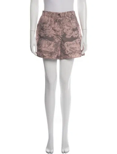 Pre-owned Dior Graphic Print Mini Shorts In Pink