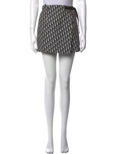 Pre-owned Dior Graphic Print Mini Shorts W/ Tags In Neutral
