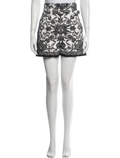Pre-owned Dior Graphic Print Mini Shorts In White