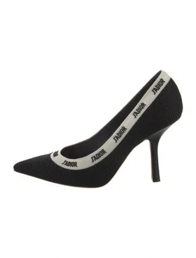 Pre-owned Dior Graphic Print Pumps In Black