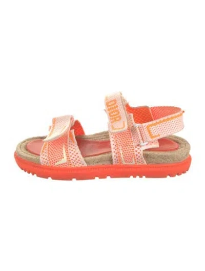 Pre-owned Dior Graphic Print Sandals In Orange