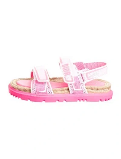 Pre-owned Dior Graphic Print Sandals In Pink