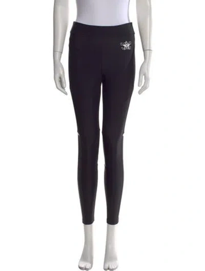 Pre-owned Dior Graphic Print Skinny Leg Pants In Black