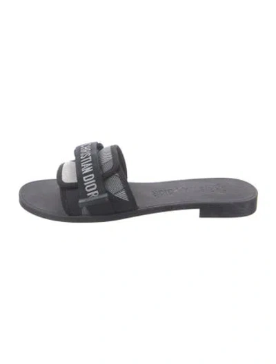 Pre-owned Dior Graphic Print Slides In Blue