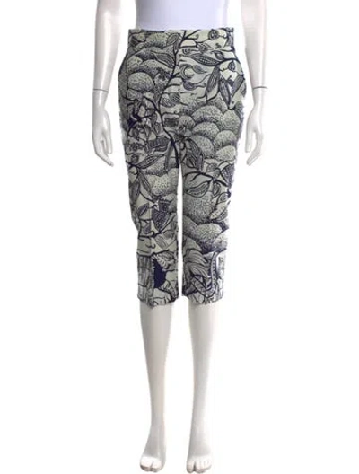 Pre-owned Dior Graphic Print Straight Leg Pants In Neutrals