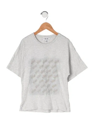 Pre-owned Dior Kids' Graphic Print T Shirt In Grey