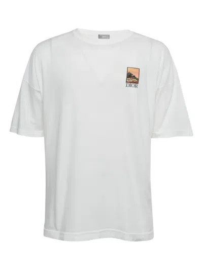 Pre-owned Dior Graphic-print T-shirt In White
