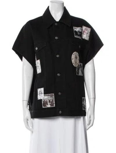 Pre-owned Dior Graphic Print Vest In Black