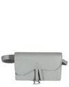 Dior Gray Calfskin Saddle Belt Pouch (authentic Pre-loved)