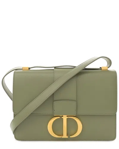 Dior Green Calfskin Leather Smooth 30 Montaigne Flap Bag (authentic Pre-loved)