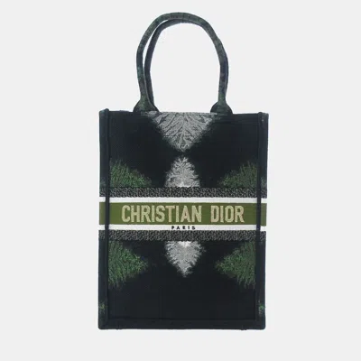 Pre-owned Dior Green Tie Dye Vertical Book Tote