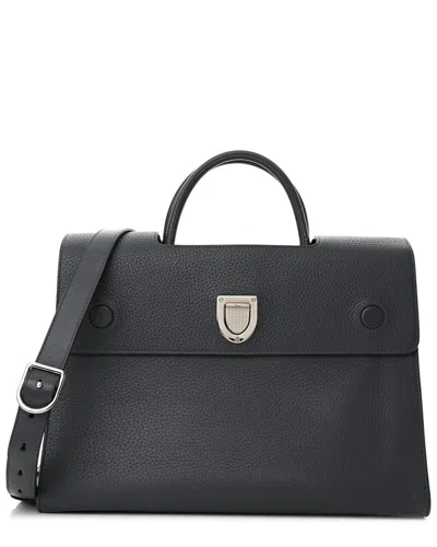 Dior Grey Calfskin Leather Large Ever Flap (authentic Pre-loved)