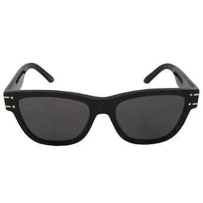 Pre-owned Dior Grey Cat Eye Ladies Sunglasses Signature S6u 10a0 54 Signature S6u In Gray