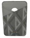 Dior Grey Coated/waterproof Canvas Cd Magnetic Card Holder (authentic Pre-  Loved) In Gray
