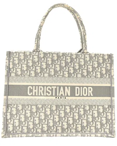 Dior Grey Oblique Canvas Oblique Medium Book Tote (authentic )