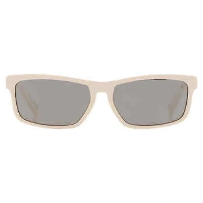 Pre-owned Dior Grey Rectangular Men's Sunglasses Ider S2u Dm40058u 25c 57 In Gray