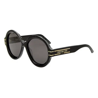 Dior Grey Round Ladies Sunglasses Cd40048u 01a 57 In Black