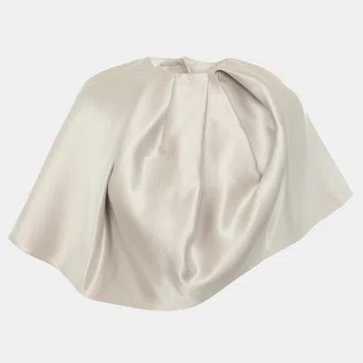 Pre-owned Dior Grey Satin Poncho S In Gray