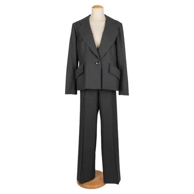 Pre-owned Dior Grey Wool Pant Suit In Gray