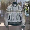 Dior Grid Baseball Jacket In Gray