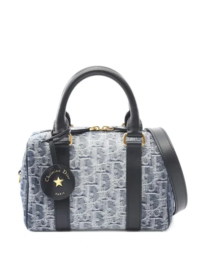 Pre-owned Dior Groove 20 Two-way Handbag In Blue