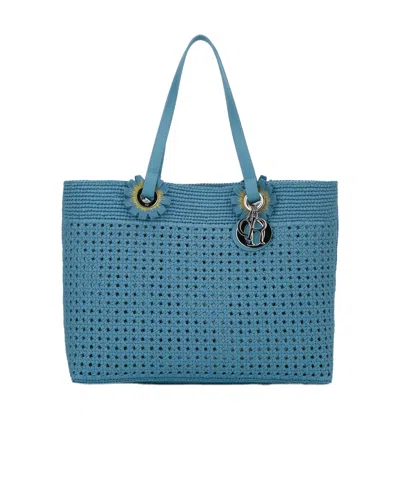 Dior Handbag With Dual Handles In Blue