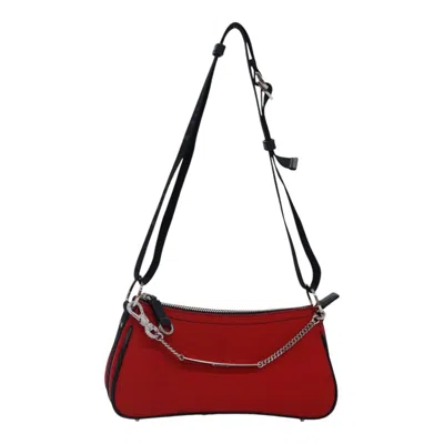 Pre-owned Dior Hardcore Red Silk Shoulder Bag ()