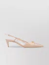 Dior Hardware Pointed Toe Smooth Finish Sandals In Purple
