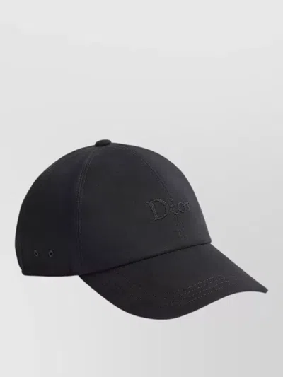 Dior Hat Curved Brim Eyelet Vents Detail In Black