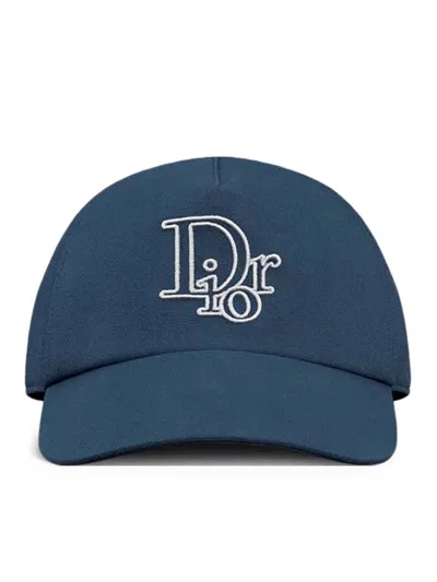 Dior Hat With Logo In Blue