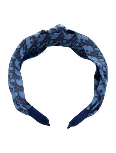 Pre-owned Dior Headband In Blue