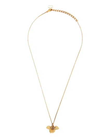 Pre-owned Dior Heart-charm Necklace In Gold