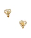 Dior Heart Crystal Clip-on Earrings (authentic )