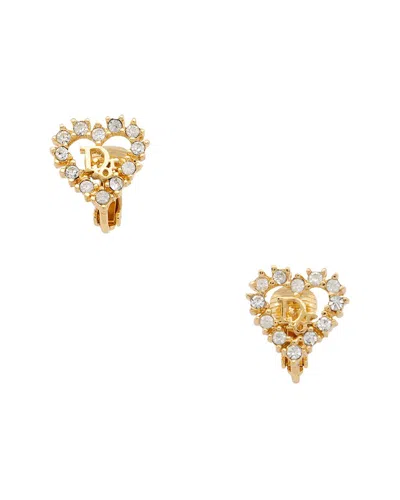Dior Heart Crystal Clip-on Earrings (authentic )
