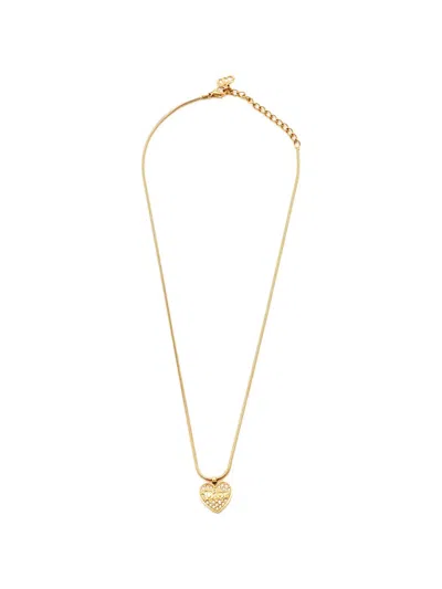 Pre-owned Dior Heart-pendant Necklace In Gold