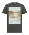 Dior Neck Crew Graphic Print Short Sleeves In Green